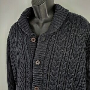 New Saltwell Taikan Shawl Cable Sherpa Cardigan Size Small